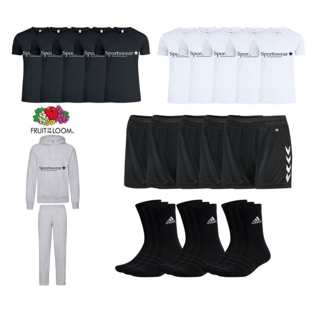 Efterskole Pakke Dame Shorts Sorte Skker