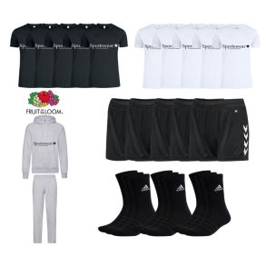 Efterskolepakke Unisex Shorts Sorte Sokker