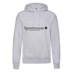 Hoodie Grey Heather inkl navn