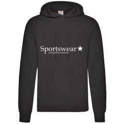 Hoodie Sort inkl navn