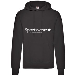 Hoodie Sort inkl navn