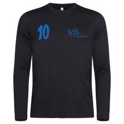 S�S Tr�nings T-shirt Lang�rmet Sort 26/27