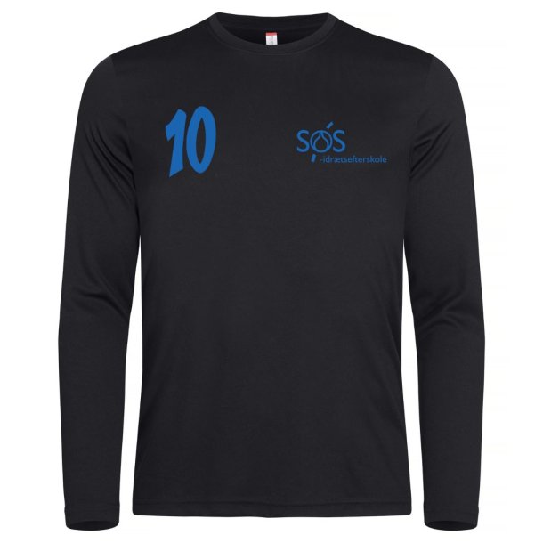 S�S Tr�nings T-shirt Lang�rmet Sort 26/27