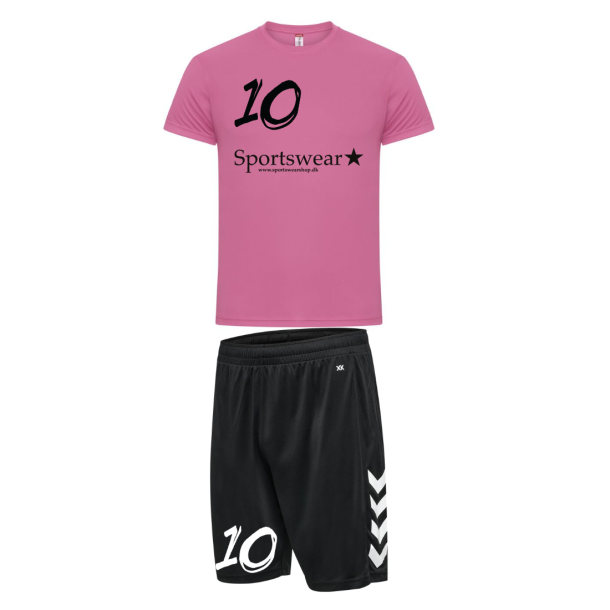 Trningsst Inkl. navn og nummer pink
