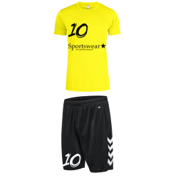 Trningsst Inkl. Navn og Nummer Neon Gul