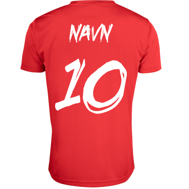 Trningsst Inkl. Navn og Nummer Rd Dameshorts