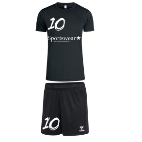 Tr�ningss�t Inkl. Navn og Nummer Sort Dameshorts