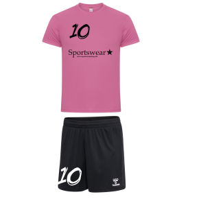 Tr�ningss�t inkl. Navn og nummer Pink Dameshorts