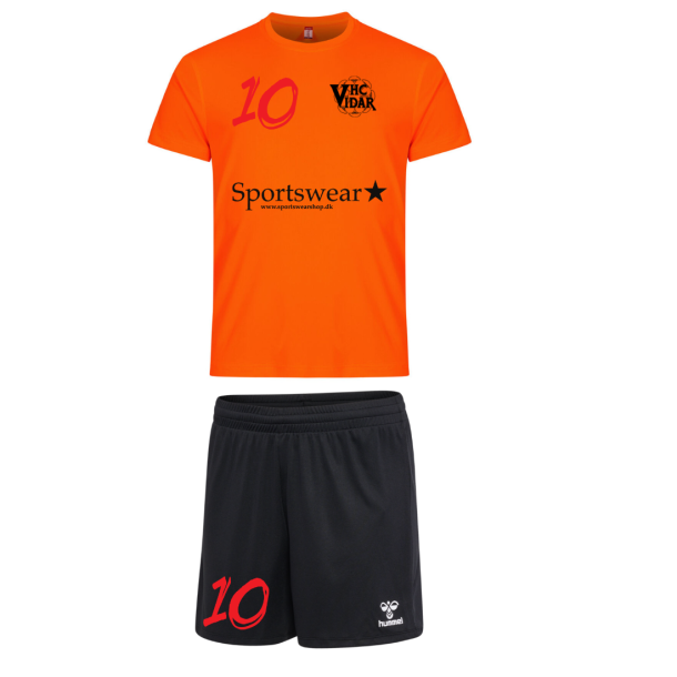 Vidar Tr�ningss�t Orange Dameshorts