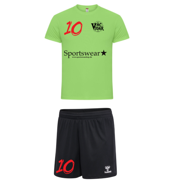 Vidar Tr�ningss�t Gr�n Dameshorts