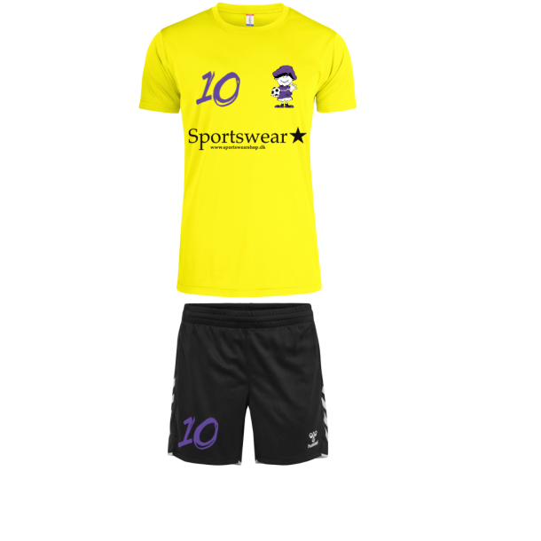 Ydun Tr�ningss�t Neon Gul Dame shorts