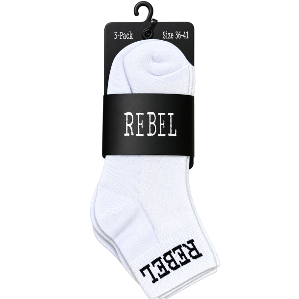 Rebel 3-Pack L�besok. Hvid 