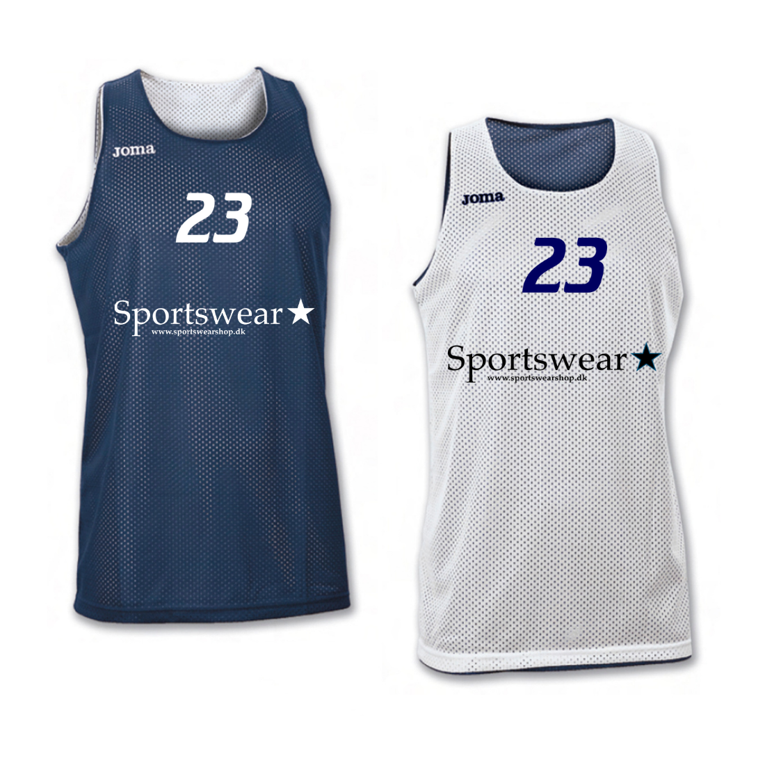 Vendbart Basket Spilletøj Inkl. & Nr. (Navy/Hvid) - Basket - Sportswear